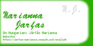 marianna jarfas business card