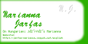 marianna jarfas business card